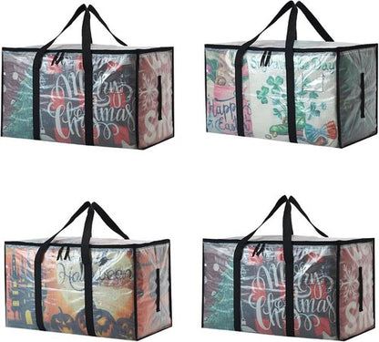 Heavy Duty 93L Storage Bins by [Brand Name] - 4 Pack Clear Totes with Lids for Home Organization