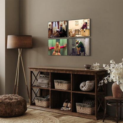 Funny Bathroom Canvas Wall Art Set by Dumb and Dumber | Humorous Movie Posters for Restroom Decor, Unframed 11x14 Inch