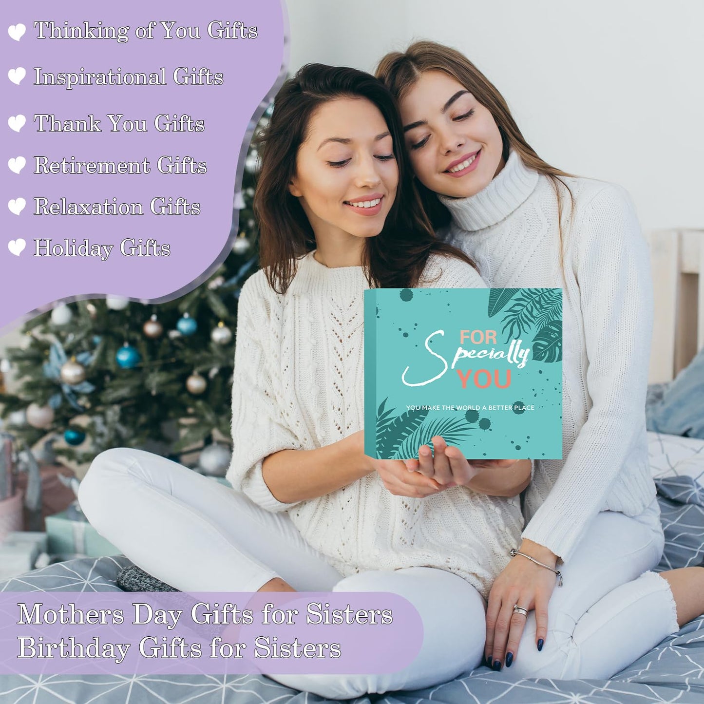 Sister Birthday Gifts Unique-Gifts for Sister-Sister Gifts for Women-Sisters Gifts from Sister-Sister in Law Gift-Get Well Gifts-Thank You Holiday Relaxing Inspirational Gift Basket with Blanket