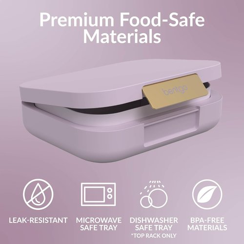Bentgo Modern Bento Lunch Box - Leak-Resistant, 5.5 Cup Capacity, 3-4 Compartments | BPA-Free, Dishwasher Safe (Orchid)