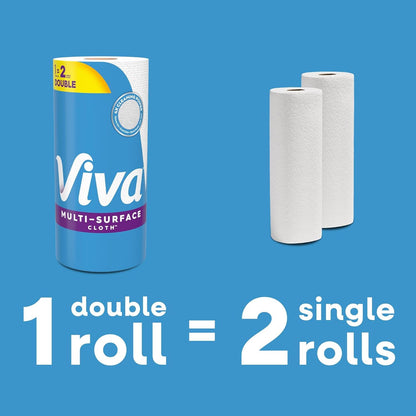 Viva Multi-Surface Cloth Paper Towels - Choose-A-Sheet Size, 3 Double Rolls, 110 Sheets Each