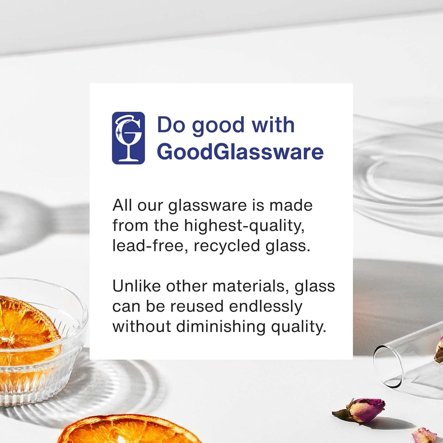 Vintorio GoodGlassware Stemless Wine Glasses (Set Of 4) 15 oz - Crystal Clear Clarity, Classic Bowl Design Perfect for Red and White Wines - Dishwasher Safe, All-Purpose Tumblers