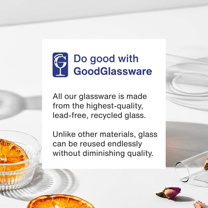 Vintorio GoodGlassware Stemless Wine Glasses (Set Of 4) 15 oz - Crystal Clear Clarity, Classic Bowl Design Perfect for Red and White Wines - Dishwasher Safe, All-Purpose Tumblers