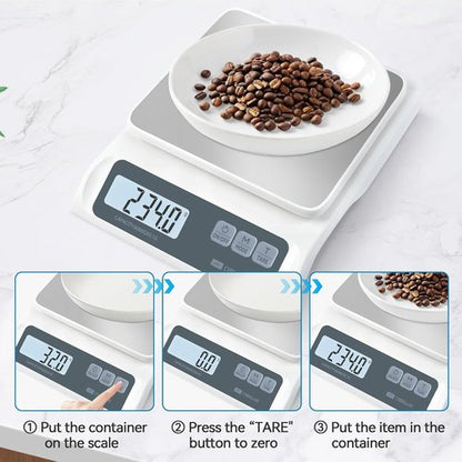 CYBERGIANT Precision Digital Food Scale - 13lb Capacity, Stainless Steel Platform & LCD Display for Meal Prep