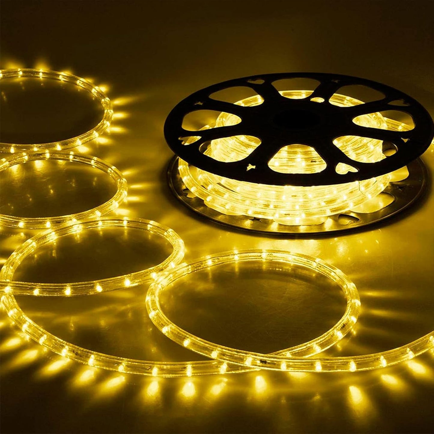 Skiennix 100ft LED Rope Lights - Waterproof, Flexible Tube Lighting with 8 Modes | Warm White for Indoor & Outdoor Use