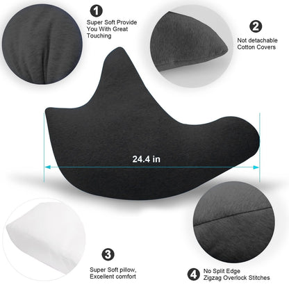 BESLKB Shoulder Surgery Pillow, Rotator Cuff Pillow, Side Sleeper Pillow for Neck and Shoulder Pain and Shoulder Relief (Black)