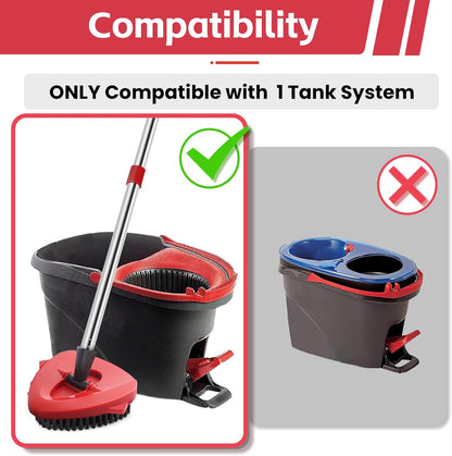 O Cedar Spin Mop Replacement Kit - 2 Microfiber Mop Heads, 58" Handle & Scrub Brush Attachment