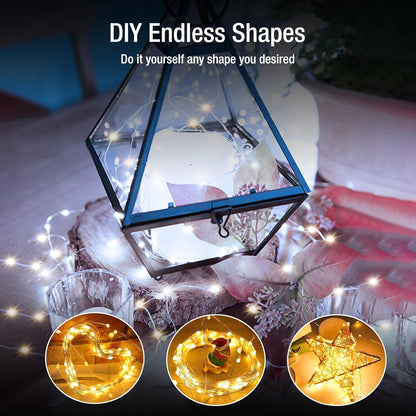 Skiennix 20 Pack Fairy Lights - 7ft Battery Operated LED Twinkle String Lights | Waterproof for Mason Jars & DIY Decor - Warm & Cold White