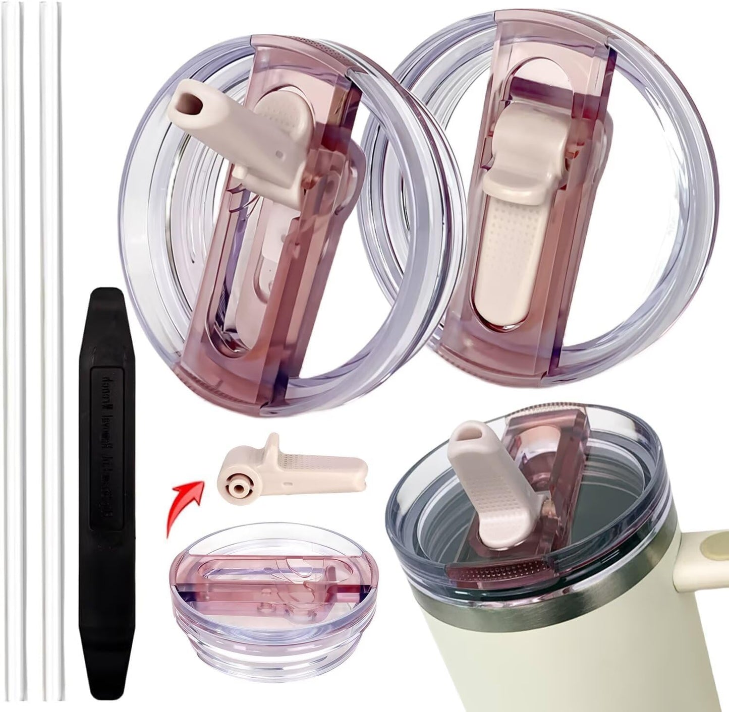 Stanley Quencher ProTour Tumbler Replacement Lid - Leak Proof Detachable Flip Straw | 30 oz, No Spill