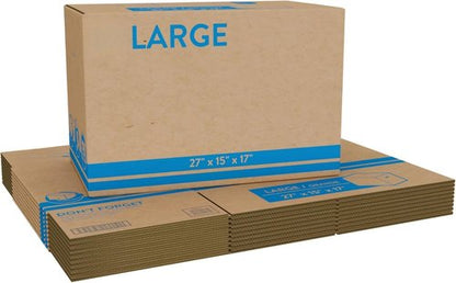 Large Moving Boxes by [Brand Name] - Heavy Duty 27x15x17 Inches | 10 Pack for Easy Packing & Shipping