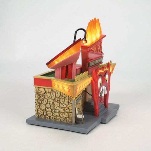 Department 56 Beetlejuice Village - Dante's Inferno Lounge Lit Building | 6.69 Inch, Multicolor Decor