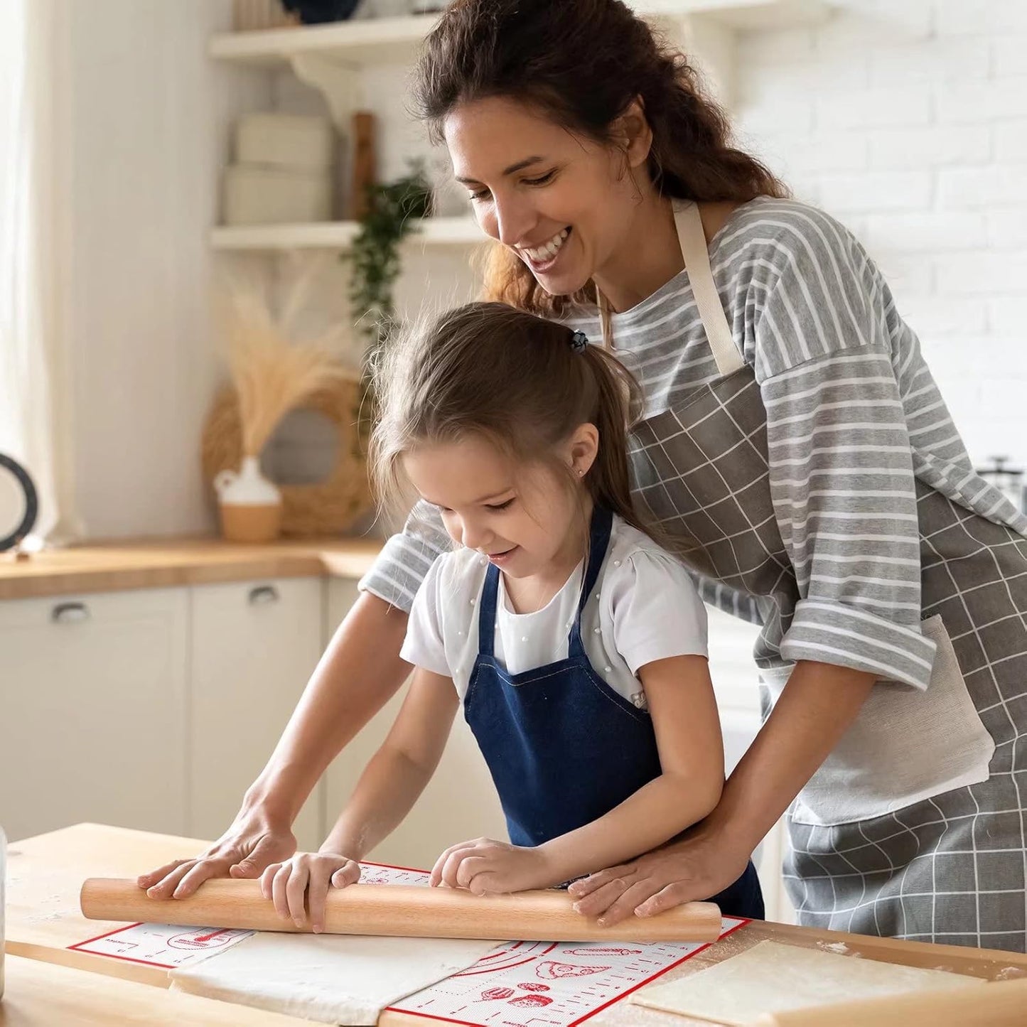 Skiennix Silicone Pastry Baking Mat - Large 16x24 Inch Non-Stick Rolling Sheet for Cookies & Pizza