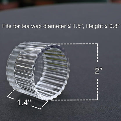 VOHO Clear Tealight Candle Holders - Set of 12 Glass Holders for Weddings & Home Decor (2'' x 1.4'')