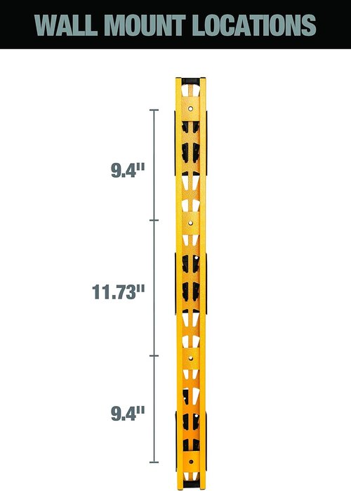 DEWALT 3-Piece Wall Mount Cantilever Storage Rack - Heavy-Duty Wood & Lumber Organizer | Supports 273 lbs