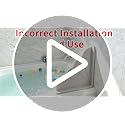 No Adhesive Silicone Splash Guard for Bathtub - Light Grey 2-Pack