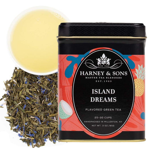 Harney & Sons Island Dreams | 3oz Loose Leaf Green Tea w/ Coconut