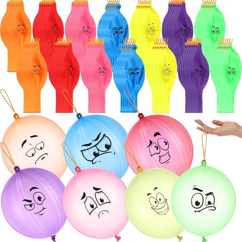 Hollowfly 100 Pack Heavy Duty Punch Balloons - Fun Party Favors for Birthdays & Carnivals