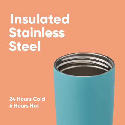 Owala SmoothSip 20 oz Insulated Stainless Steel Coffee Tumbler - Reusable Hot & Iced Coffee Mug | Grey/Blue (Pack of 8)