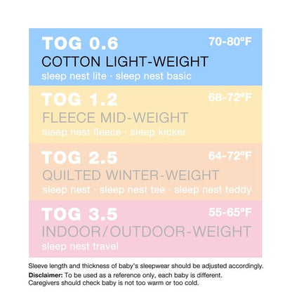 Baby Deedee 100% Cotton Sleeping Sack, Baby Sleeping Bag Wearable Blanket, Sleep Nest Lite, Infant and Toddler, Blue, Large (18-36 Month)
