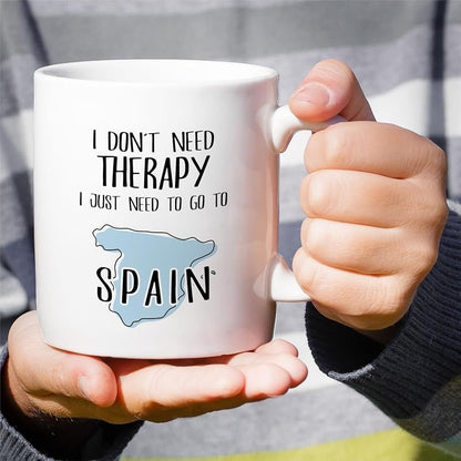 Funny Spain Mug - 11oz White Ceramic Coffee Cup Gift for Fans