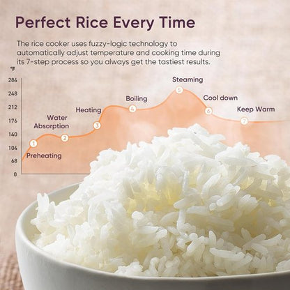 COSORI Rice Cooker - 10 Cup Capacity with 24-Hour Keep Warm Feature | Non-Stick Ceramic Pot & 18 Functions