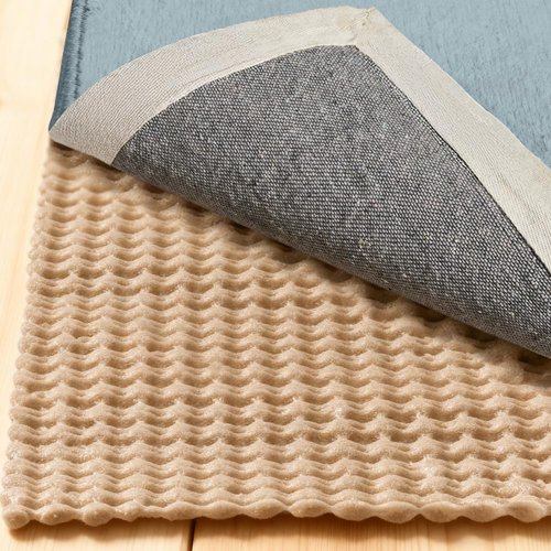 GORILLA GRIP Premium Dual-Sided 8x10 Rug Gripper Pad - Extra Thick, Slip Resistant, Beige for Hardwood Floors