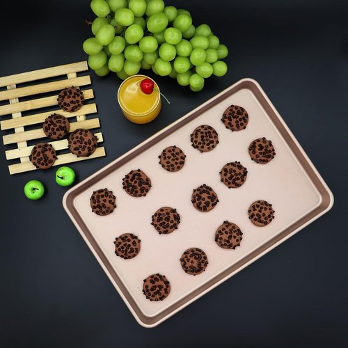 3-Pack Nonstick Carbon Steel Baking Sheet Set - Heavy Duty 0.8mm Cookie Sheets | Large 17.8"x12" & Medium 15.7"x10.8" for Oven & Roasting