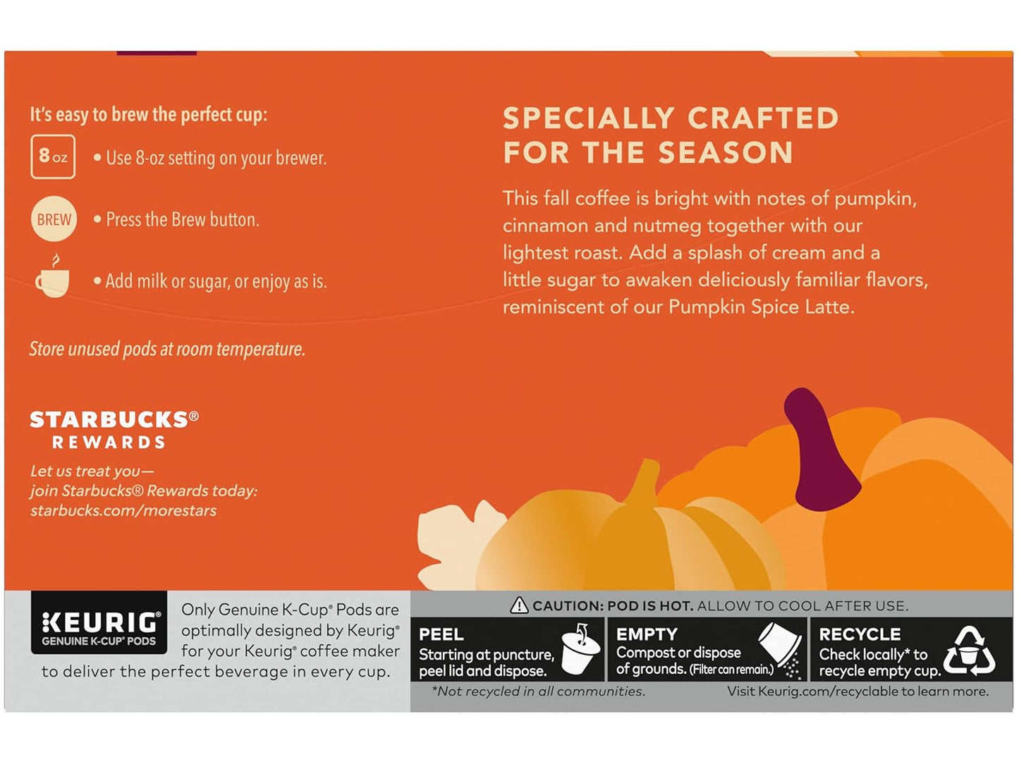 Starbucks Limited Edition Pumpkin Spice Flavored Coffee K-Cups - 10 Count (Pack of 2)