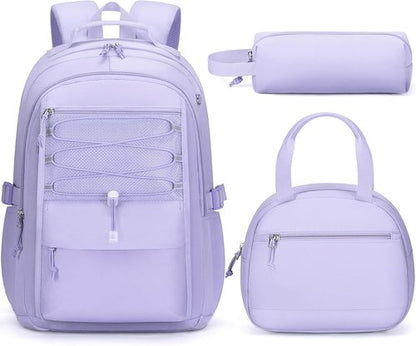 Fimibuke Kids Backpack - 3-Piece Waterproof Set with Lunch Box & Pencil Case | Lightweight Bookbag for School & Travel