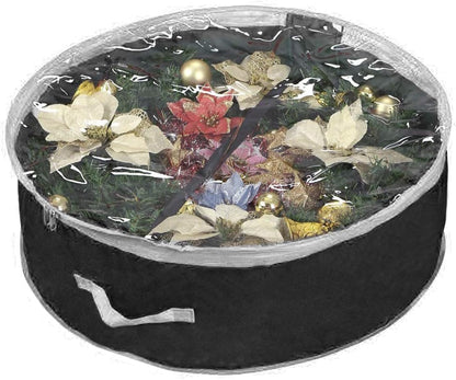 Primode Wreath Storage Bag 24" - Durable 600D Oxford Container with Clear Window for Easy Holiday Storage