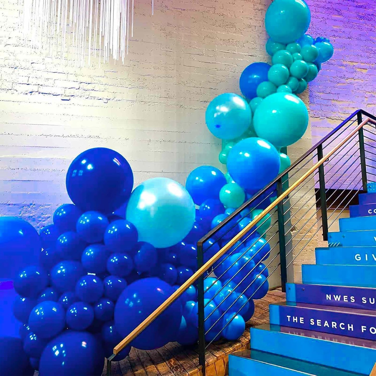 PartyWoo Royal Blue Balloons - 155-Piece Balloon Arch Kit for Baby Showers & Graduations | 5-18 Inch Sizes