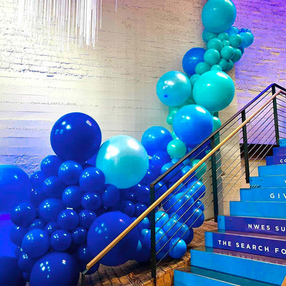 PartyWoo Royal Blue Balloons - 152-Piece Arch Kit for Baby Showers, Graduations & Birthdays | Various Sizes 5-12 Inch