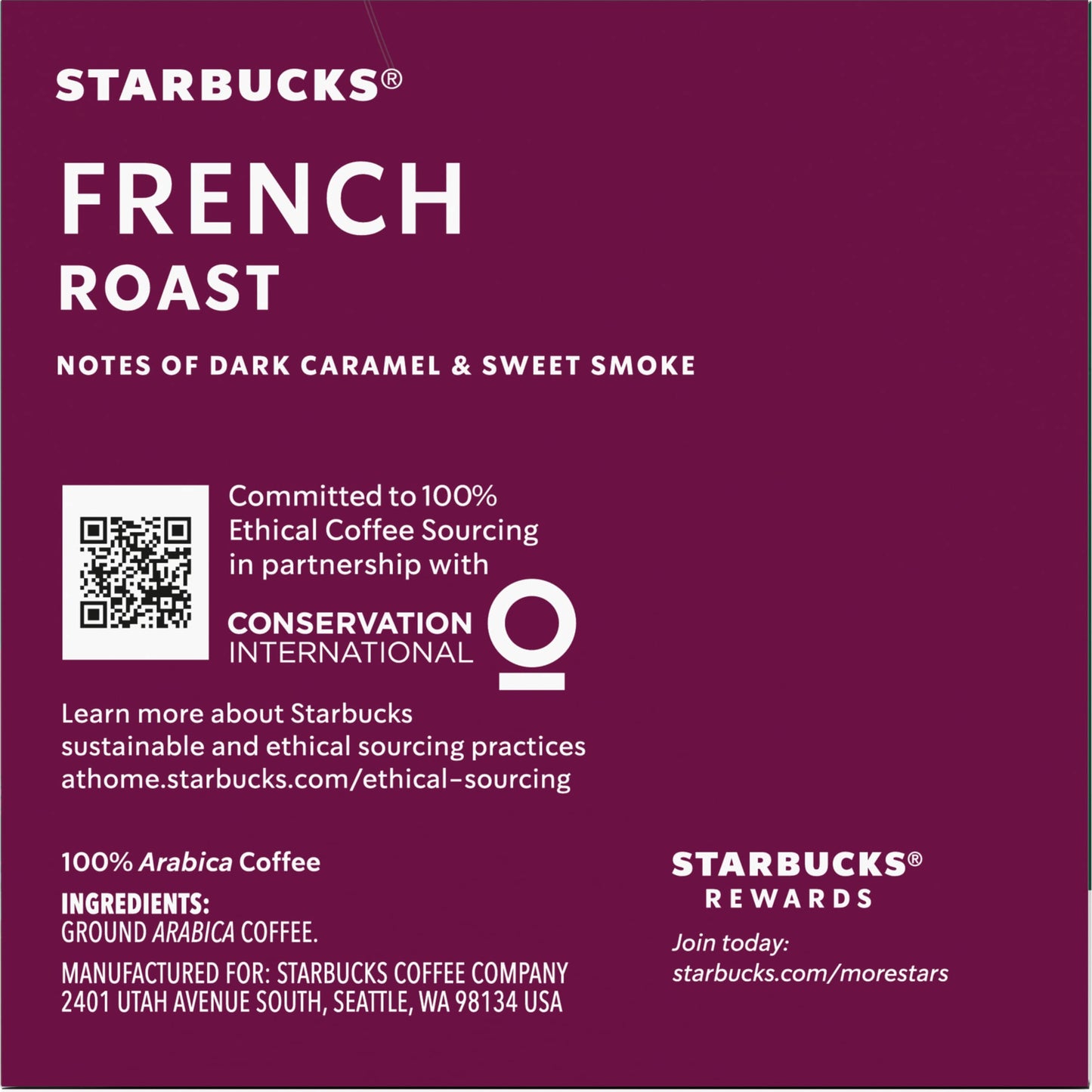 Starbucks Coffee K-Cup Pods, French Roast, Dark Roast Ground Coffee K-Cups for Keurig Brewers, 100% Arabica Coffee, 10 CT K-Cup Pods/Box (Pack of 3 Boxes)