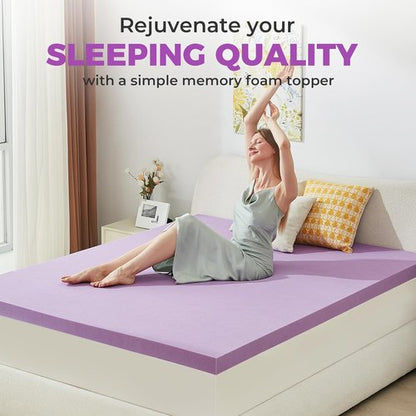 BDEUS Twin XL Mattress Topper - 2 Inch Gel Memory Foam for Soft Comfort | CertiPUR-US Certified