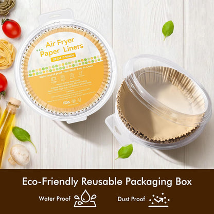 Ninja 100PCS Non-Stick Disposable Parchment Paper - Easy Clean for 8-Inch Air Fryers | Compatible with AF101, AF150 XL, AF161