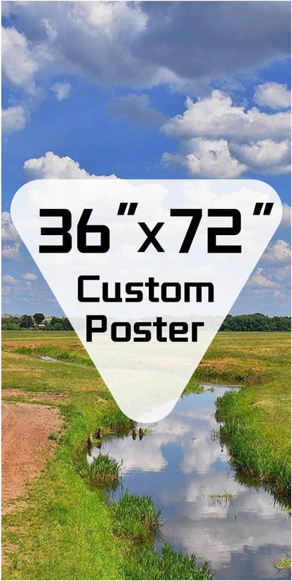 ZXDZSM Custom Canvas Poster - Personalized Wall Art Print (Unframed, 36" x 72") - Upload Your Photo