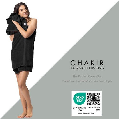 Chakir Turkish Linens Luxury Spa and Hotel Quality Premium Turkish Cotton 6-Piece Towel Set (2 x Bath Towels, 2 x Hand Towels, 2 x Washcloths)