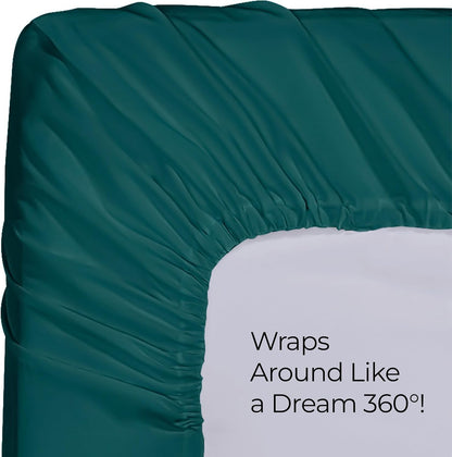 Utopia Bedding King Fitted Sheet - Deep Pocket Soft Microfiber - Fade Resistant & Easy Care - Teal