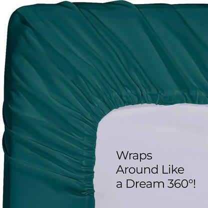 Utopia Bedding King Fitted Sheet - Bottom Sheet - Deep Pocket - Soft Microfiber - Shrinkage and Fade Resistant - Easy Care -1 Fitted Sheet Only (Teal)