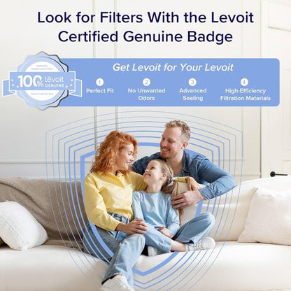 LEVOIT Air Purifier - HEPA Filter with Air Quality Monitor for Large Rooms Up to 1875 Ft² | Vital 200S-P, Black