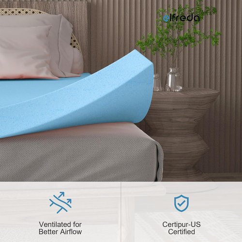 Elfreda Twin Mattress Topper - Pressure-Relieving Bed Pad | 3-Inch Comfort in a Box