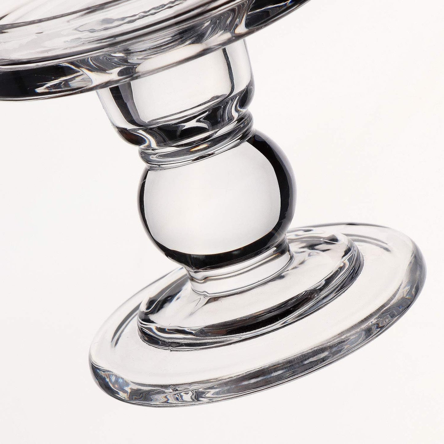 Yeeco Glass Candle Holders - Elegant 3.5" Tall Pillar Design | Set of 2 for Weddings & Dining