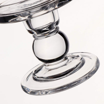 Yeeco Glass Candle Holders - Elegant 3.5" Tall Pillar Design | Set of 2 for Weddings & Dining