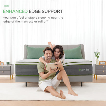 Novilla King Mattress,12 Inch Gel Memory Foam Hybrid Mattress with Individually Pocket Springs, Breathable Mattresses King for Cool Sleep,Motion Isolation & Pressure Relief, Medium Firm, vigour