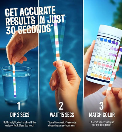 7-Way Hot Tub Test Strips by [Brand Name] - 162 Pcs for Accurate Spa & Pool Readings in 15 Seconds