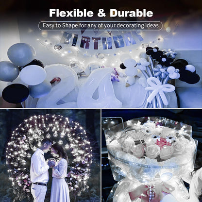 Skiennix 20 Pack LED Fairy Lights - Waterproof Mini Twinkle String Lights, 7FT, Battery Operated, Cool White