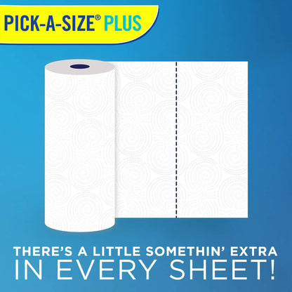 Sparkle Pick-A-Size Plus Paper Towels, 3 Rolls = 6 Regular Rolls, (6 packs With 3 Rolls Each), Everyday Value Paper Towel With Full And Half Sheets