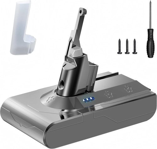 Dyson V8 Battery Replacement - Upgraded 21.6V for SV10, SV25, Animal, Absolute, Fluffy | Compatible with 215681