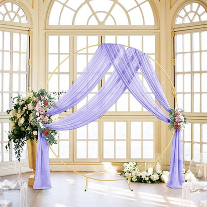 Lavender Chiffon Draping Fabric by Skiennix - 20 FT Sheer Wedding Arch Backdrop Curtain for Events