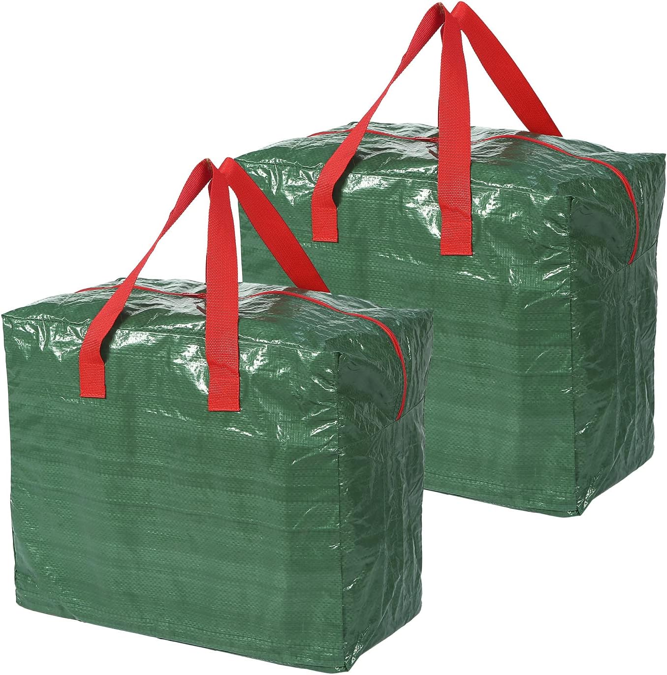 Sattiyrch Christmas Garland Storage Bags - Waterproof Dual Zipper Design with Card Slot | 2-Pack (Green)